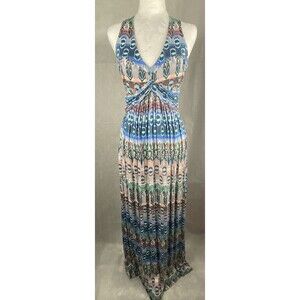 Jessica Simpson Maxi Dress Womens Medium  Babydoll Lace Back Y2K Festival